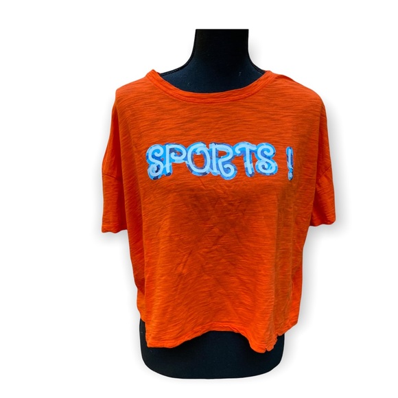 SPORTS! Loose Short-Sleeve Crop T-Shirt for Women - Picture 2 of 10
